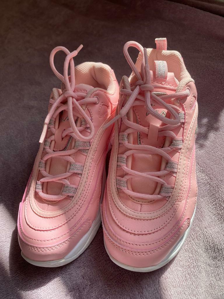 baby pink fila trainers